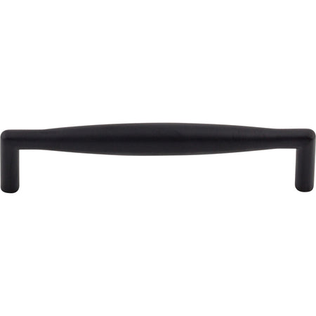 Top Knobs M505: 5-1/16" cc Flute Round Bar Cabinet Pull - Flat Black