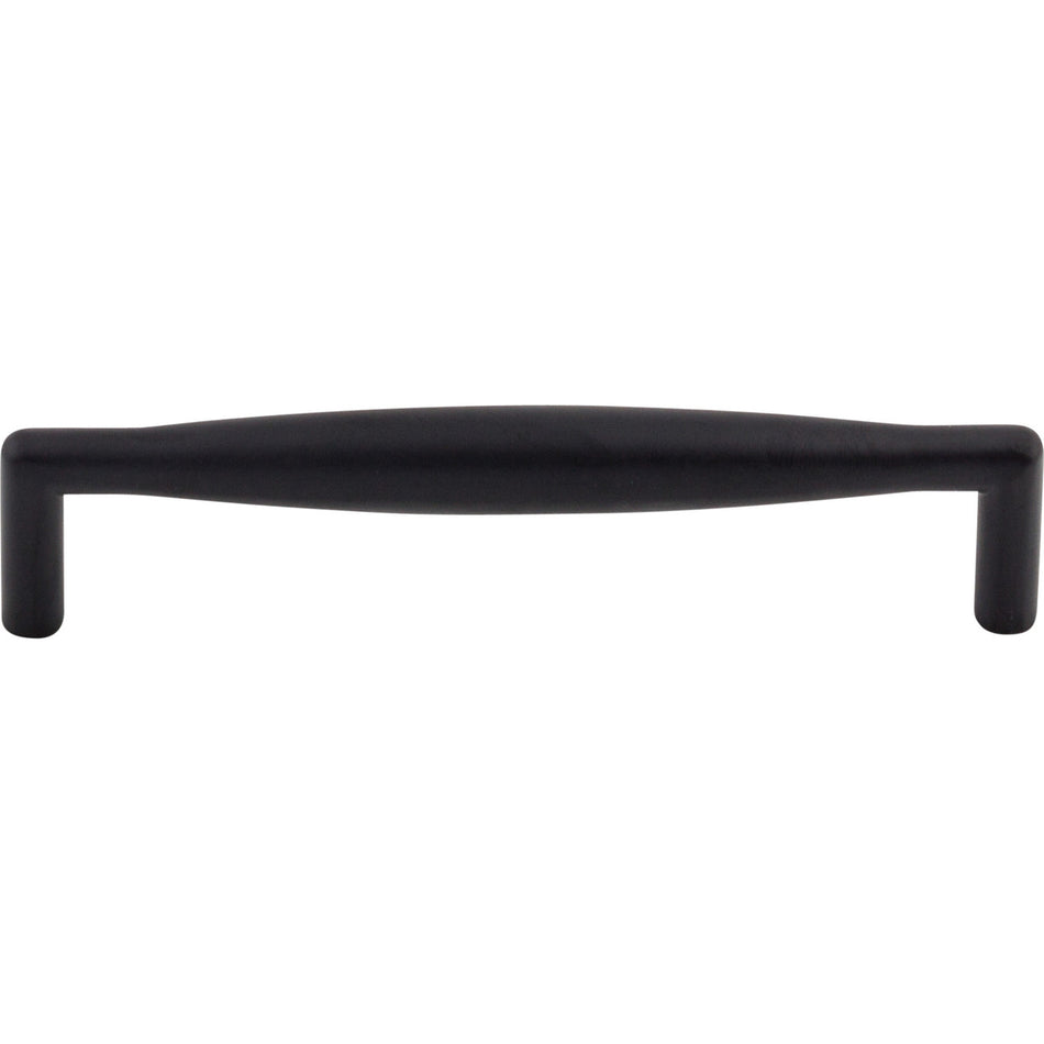 Top Knobs M505: 5-1/16" cc Flute Round Bar Cabinet Pull - Flat Black