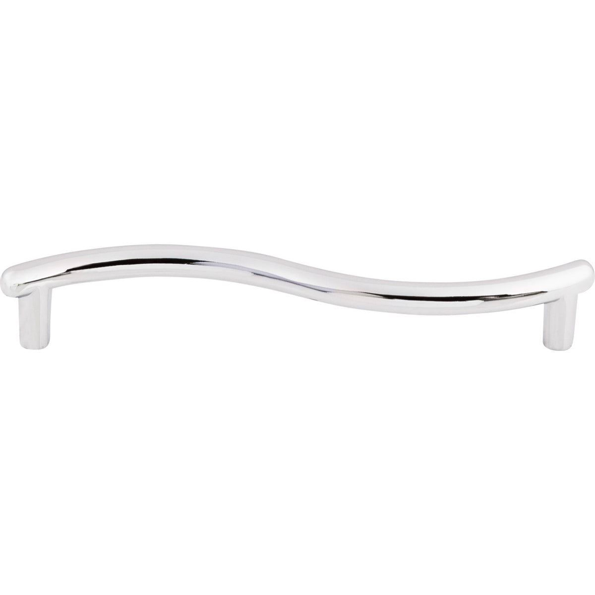 Top Knobs M507: 5-1/16" cc Spiral Wave Cabinet Pull - Polished Chrome