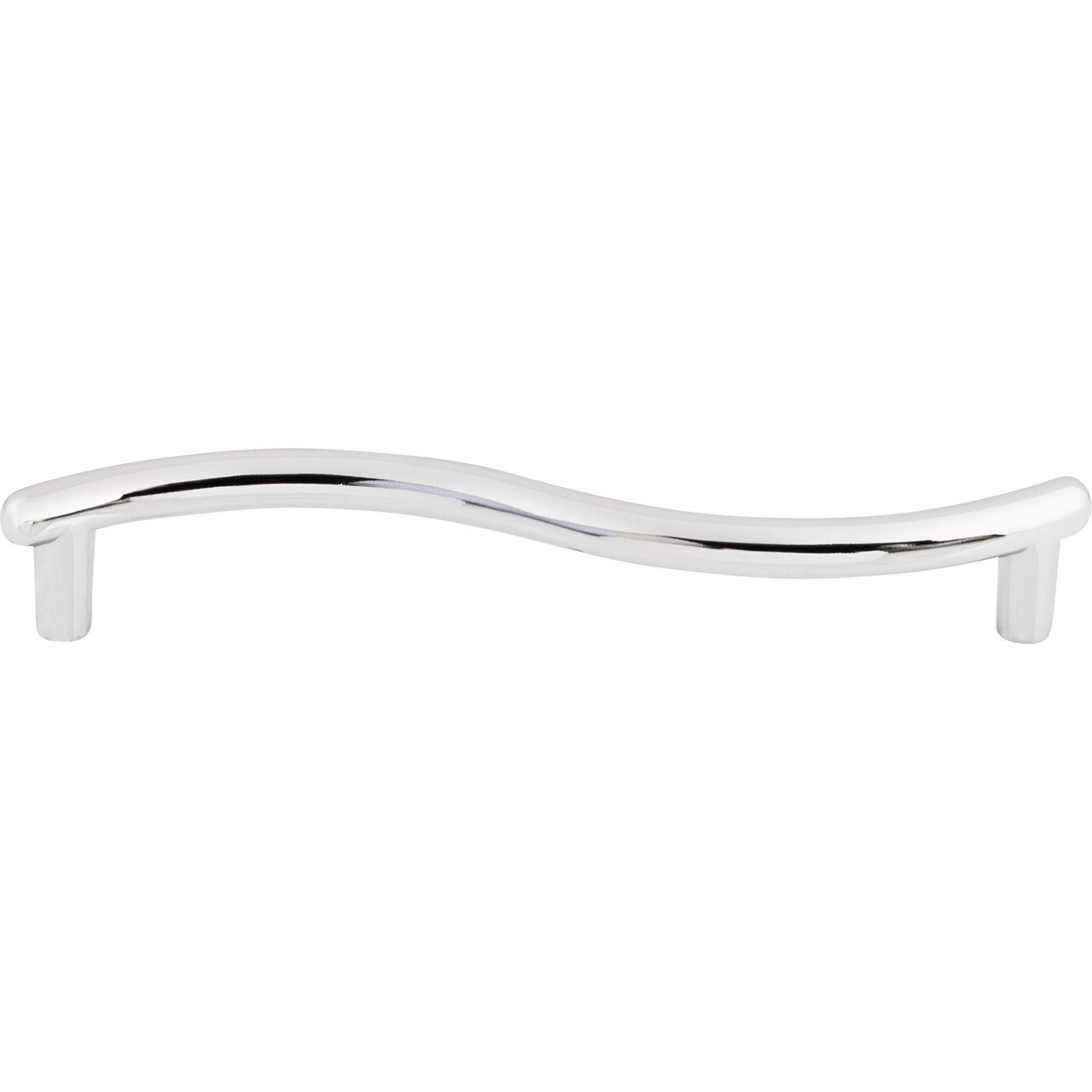 Top Knobs M507: 5-1/16" cc Spiral Wave Cabinet Pull - Polished Chrome