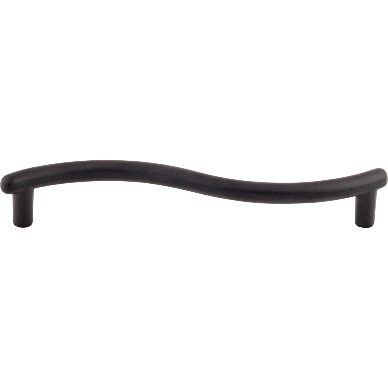 Top Knobs M508: 5-1/16" cc Spiral Wave Cabinet Pull - Flat Black