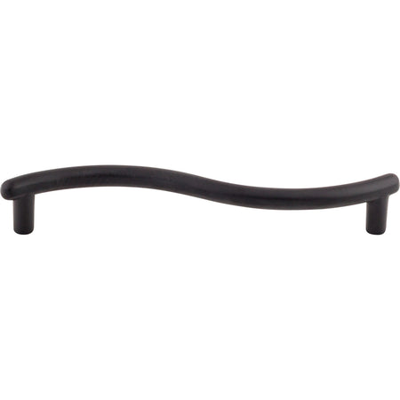 Top Knobs M508: 5-1/16" cc Spiral Wave Cabinet Pull - Flat Black