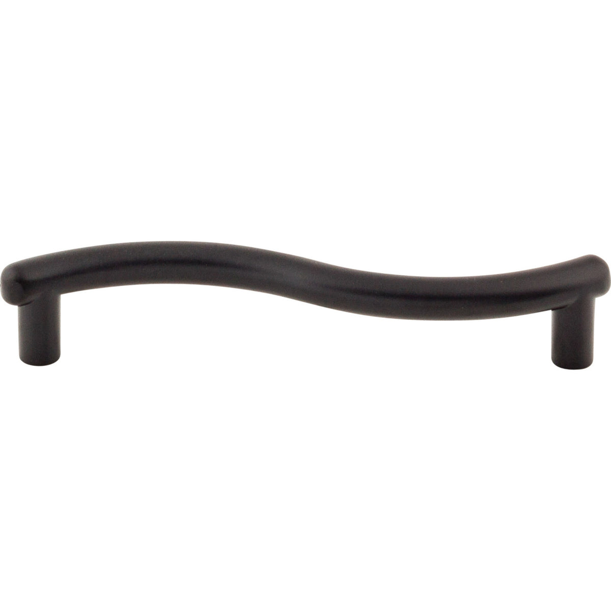 Top Knobs M511: 3-3/4" cc Spiral Wave Cabinet Pull - Flat Black