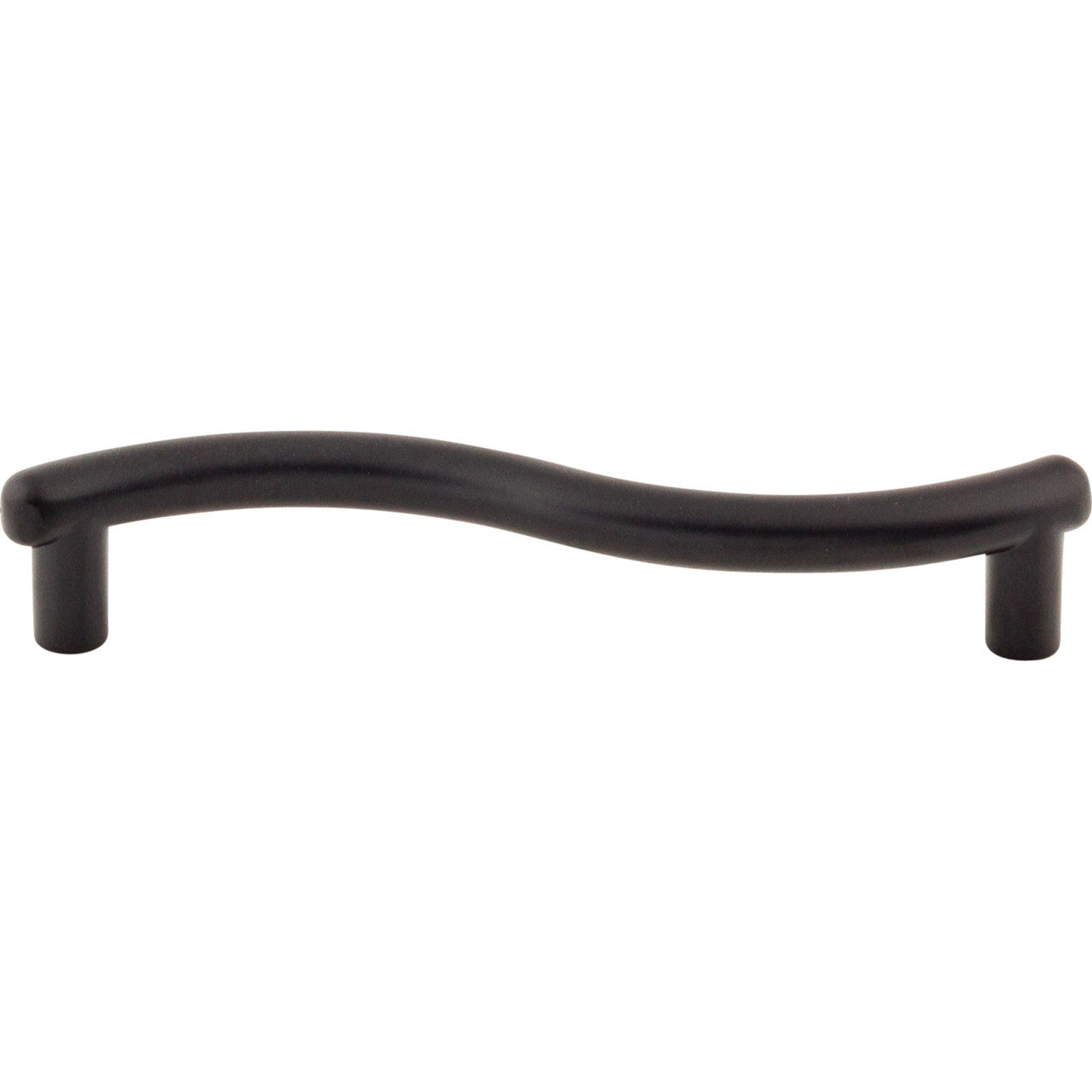 Top Knobs M511: 3-3/4" cc Spiral Wave Cabinet Pull - Flat Black