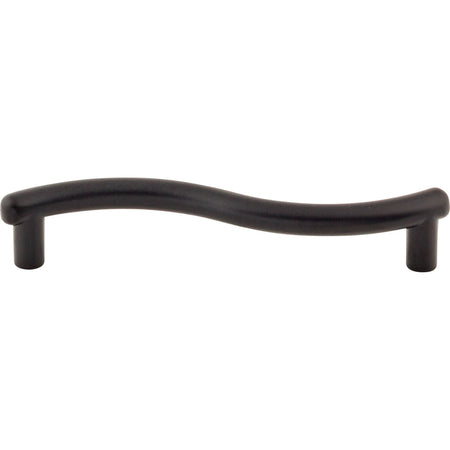 Top Knobs M511: 3-3/4" cc Spiral Wave Cabinet Pull - Flat Black