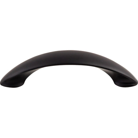 Top Knobs M517: 3-3/4" cc New Haven Bow Cabinet Pull - Flat Black