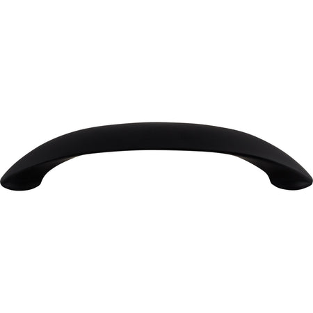 Top Knobs M520: 5-1/16" cc New Haven Bow Cabinet Pull - Flat Black