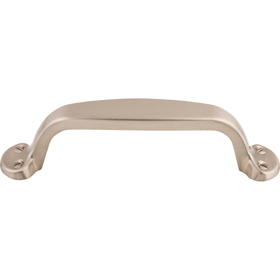 Top Knobs M530: 3-3/4" cc Asbury Trunk Cabinet Pull - Brushed Satin Nickel