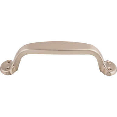 Top Knobs M530: 3-3/4" cc Asbury Trunk Cabinet Pull - Brushed Satin Nickel