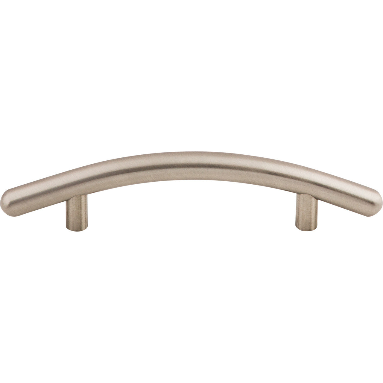 Top Knobs M534: 3-3/4" cc Nouveau Curved Bar Cabinet Pull - Brushed Satin Nickel
