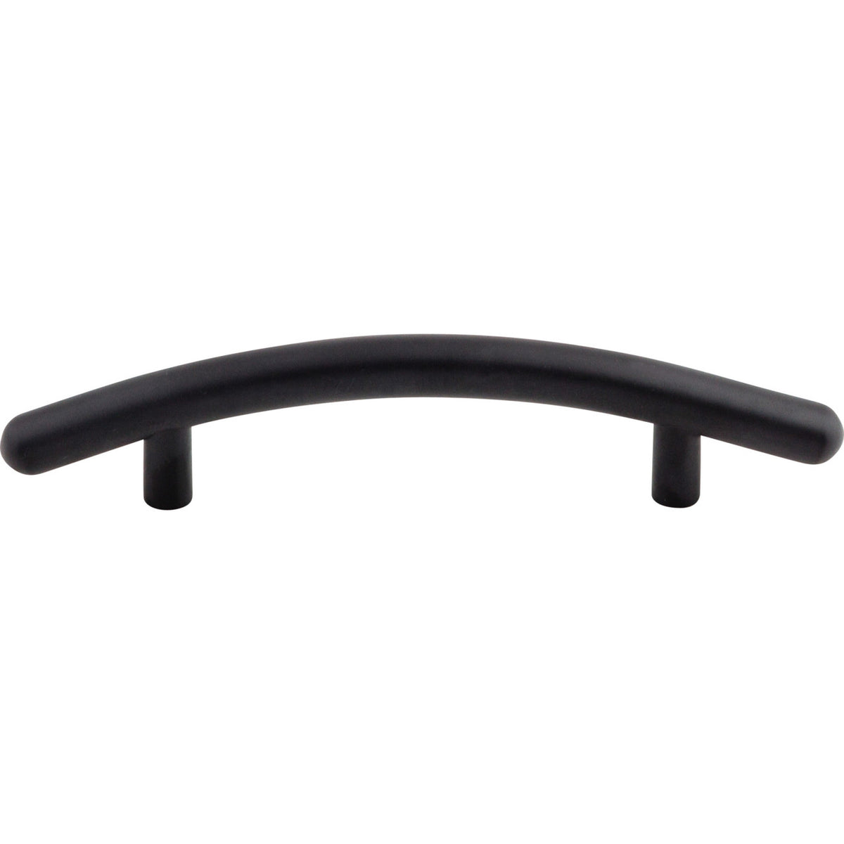 Top Knobs M535: 3-3/4" cc Nouveau Curved Bar Cabinet Pull - Flat Black