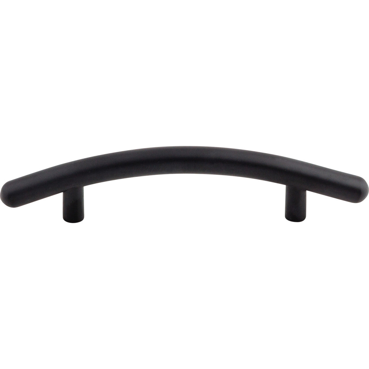 Top Knobs M535: 3-3/4" cc Nouveau Curved Bar Cabinet Pull - Flat Black