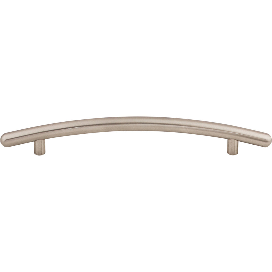 Top Knobs M536: 6-5/16" cc Nouveau Curved Bar Cabinet Pull - Brushed Satin Nickel