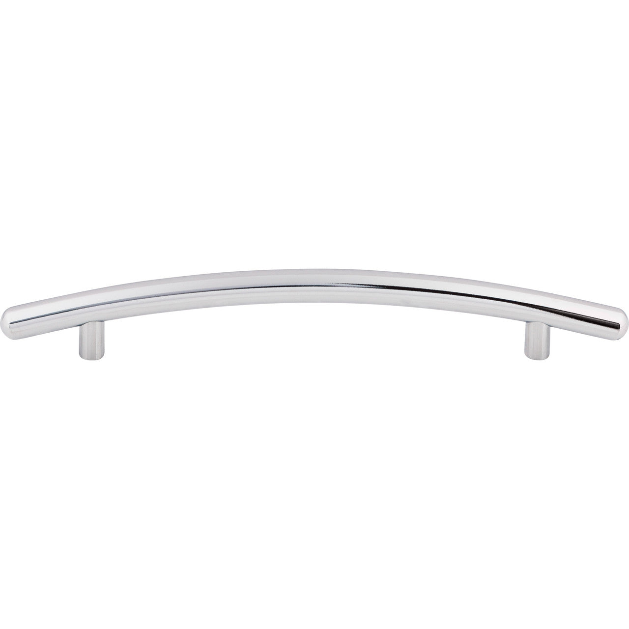 Top Knobs M537: 6-5/16" cc Nouveau Curved Bar Cabinet Pull - Polished Chrome