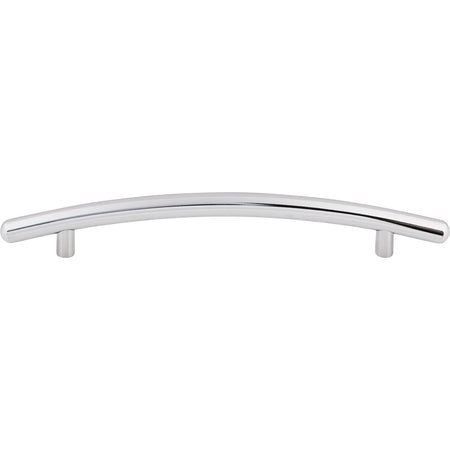 Top Knobs M537: 6-5/16" cc Nouveau Curved Bar Cabinet Pull - Polished Chrome