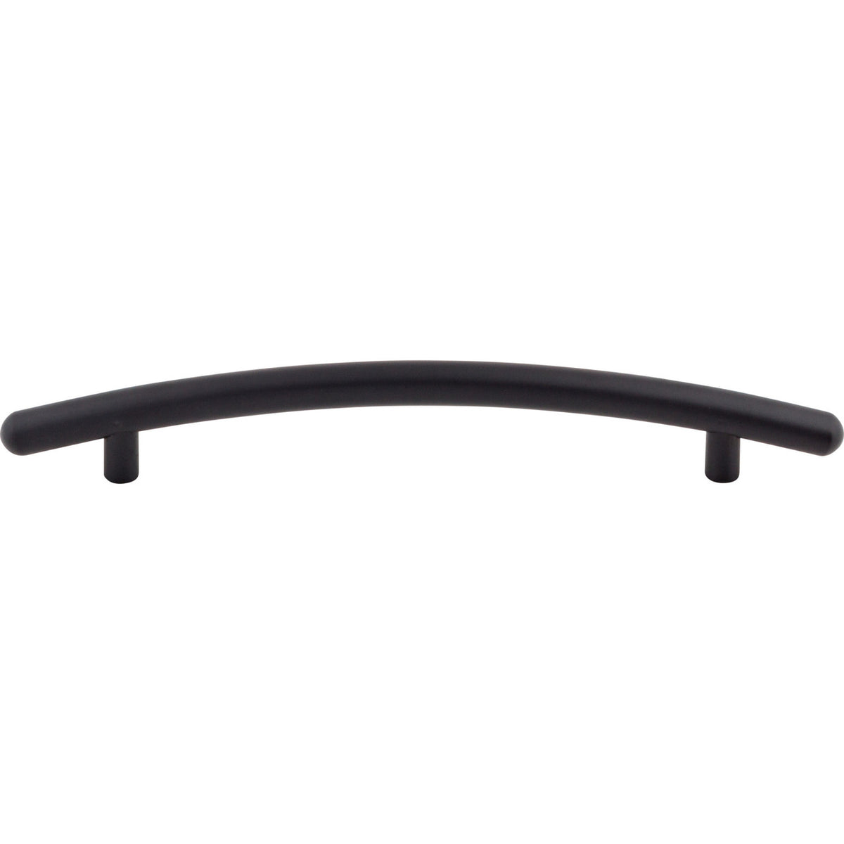 Top Knobs M539: 6-5/16" cc Nouveau Curved Bar Cabinet Pull - Flat Black