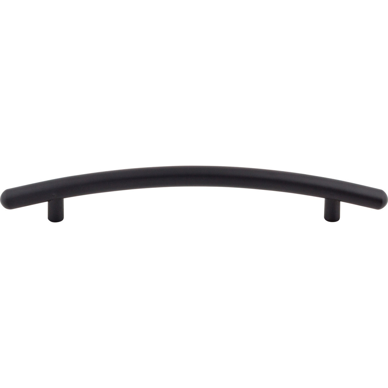 Top Knobs M539: 6-5/16" cc Nouveau Curved Bar Cabinet Pull - Flat Black