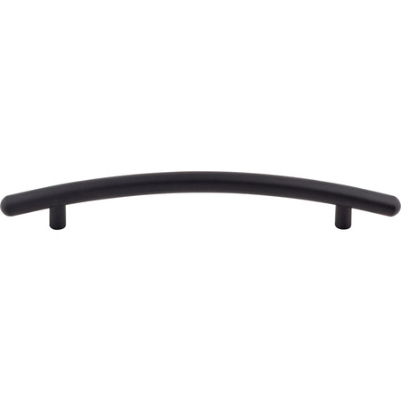 Top Knobs M539: 6-5/16" cc Nouveau Curved Bar Cabinet Pull - Flat Black