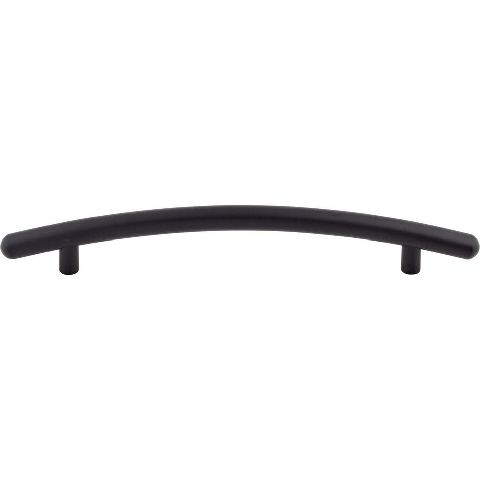 Top Knobs M539: 6-5/16" cc Nouveau Curved Bar Cabinet Pull - Flat Black