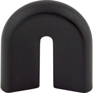 Top Knobs M557: 3/4" cc Nouveau II U-Shaped Cabinet Pull - Flat Black