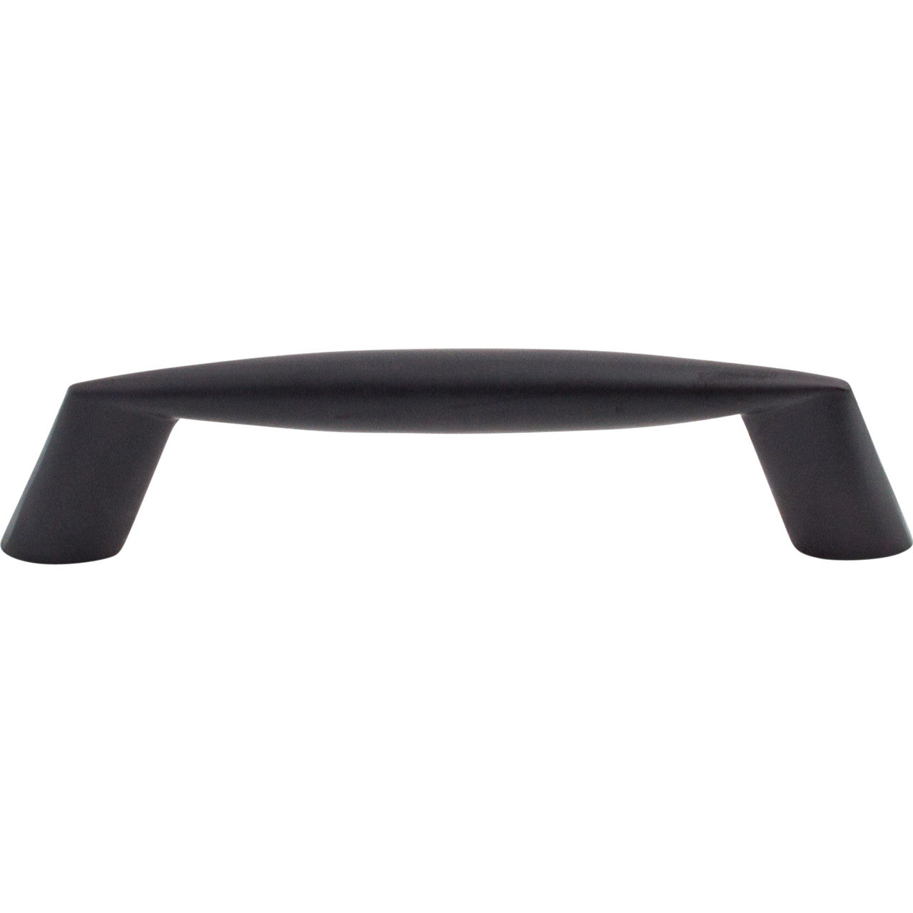 Top Knobs M569: 3-3/4" cc Rung Round Bar Cabinet Pull - Flat Black