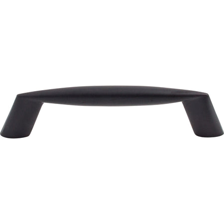 Top Knobs M569: 3-3/4" cc Rung Round Bar Cabinet Pull - Flat Black