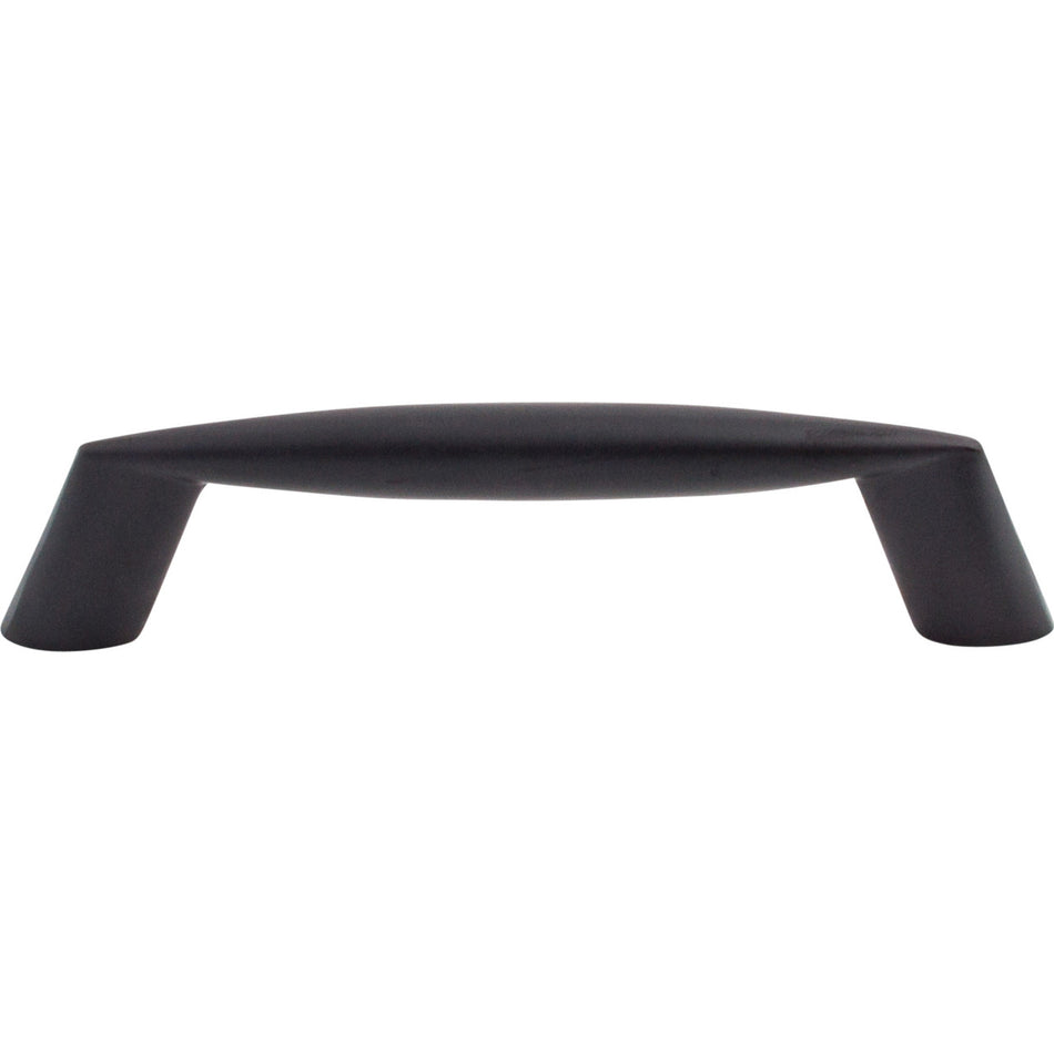 Top Knobs M569: 3-3/4" cc Rung Round Bar Cabinet Pull - Flat Black