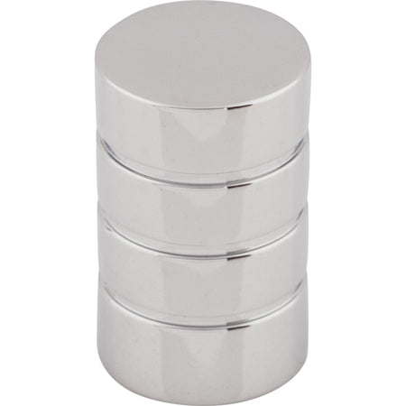 Top Knobs M577: 5/8" Stacked Ring Cabinet Knob - Polished Chrome