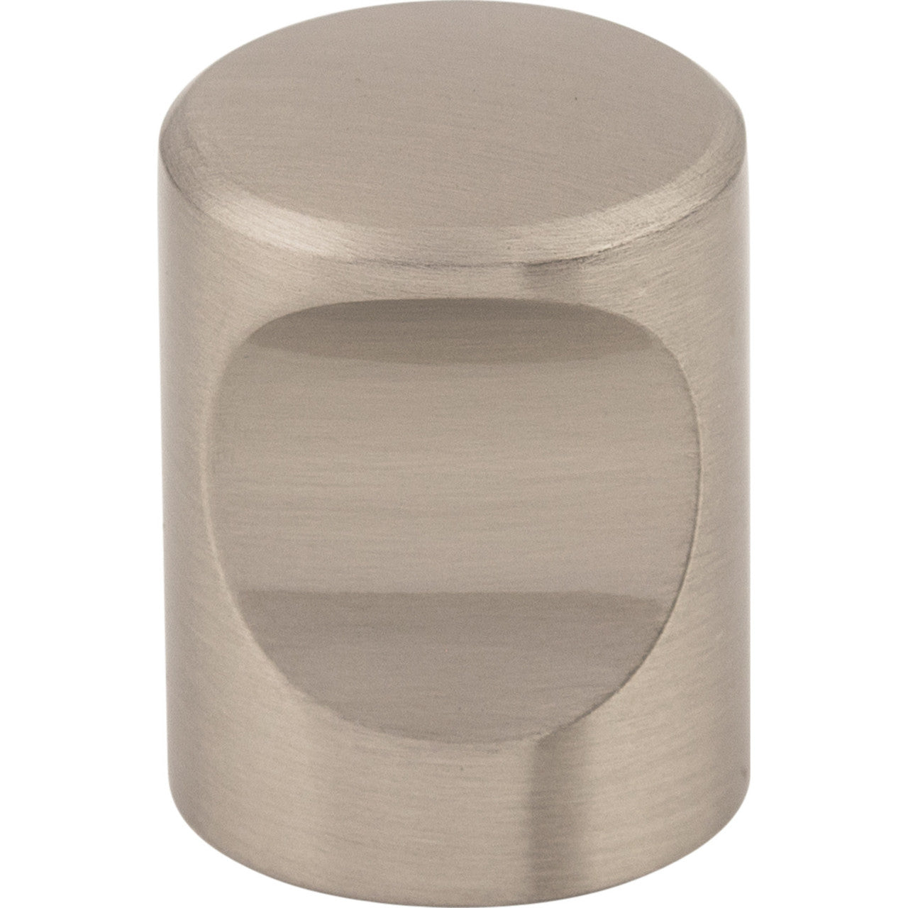 Top Knobs M579: 3/4" Nouveau II Indent Cabinet Knob - Brushed Satin Nickel