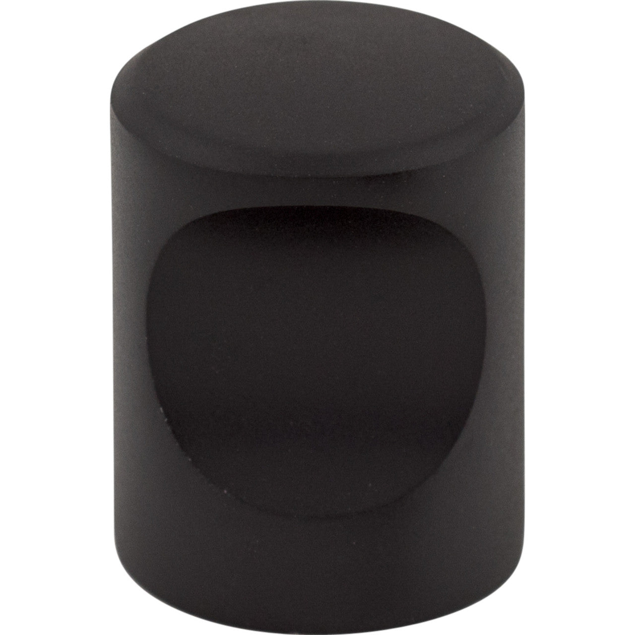 Top Knobs M581: 3/4" Nouveau II Indent Cabinet Knob - Flat Black