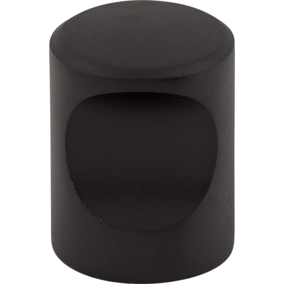 Top Knobs M581: 3/4" Nouveau II Indent Cabinet Knob - Flat Black