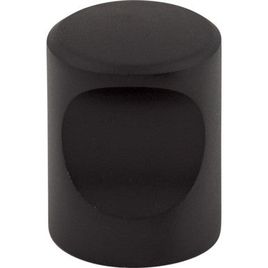Top Knobs M581: 3/4" Nouveau II Indent Cabinet Knob - Flat Black