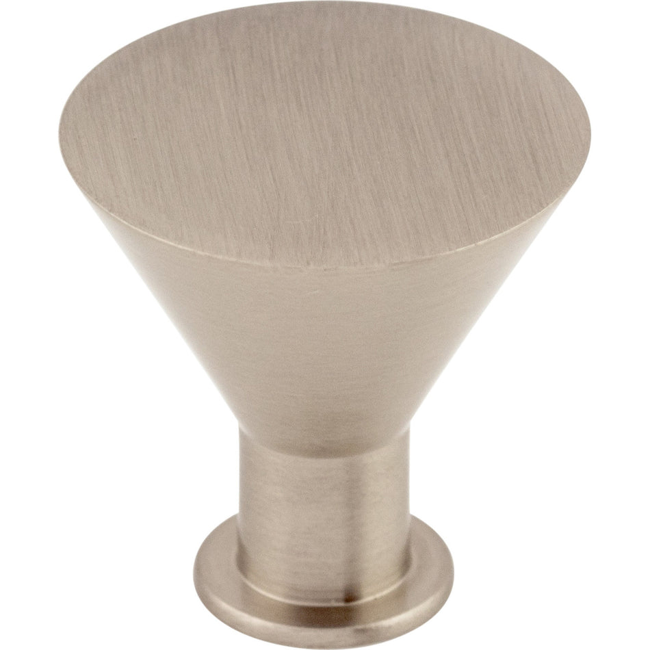 Top Knobs M585: 1-3/16" Cocktail Tapered Cabinet Knob - Brushed Satin Nickel