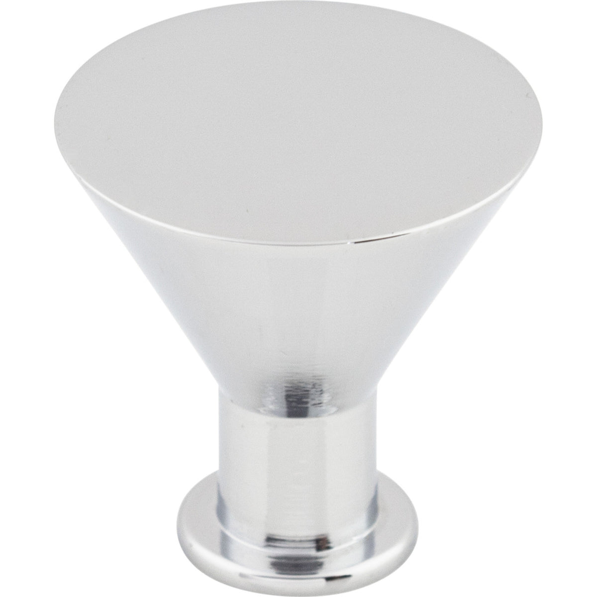 Top Knobs M586: 1-3/16" Cocktail Tapered Cabinet Knob - Polished Chrome
