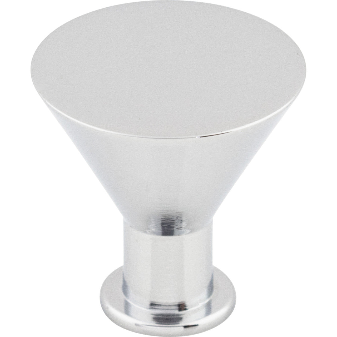 Top Knobs M586: 1-3/16" Cocktail Tapered Cabinet Knob - Polished Chrome