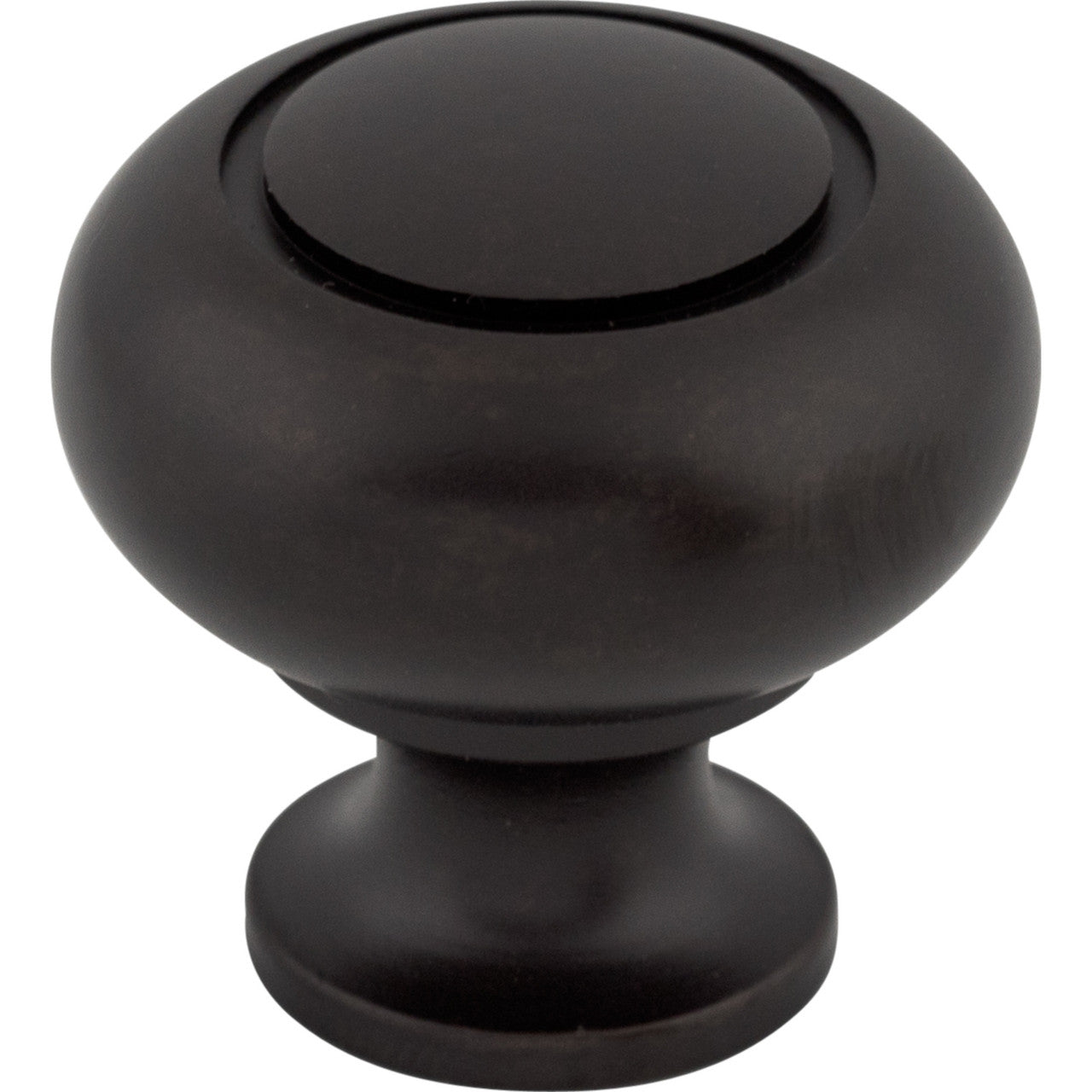 Top Knobs M599: 1-1/4" Normandy Round Cabinet Knob - Patina Black