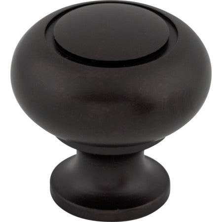 Top Knobs M599: 1-1/4" Normandy Round Cabinet Knob - Patina Black