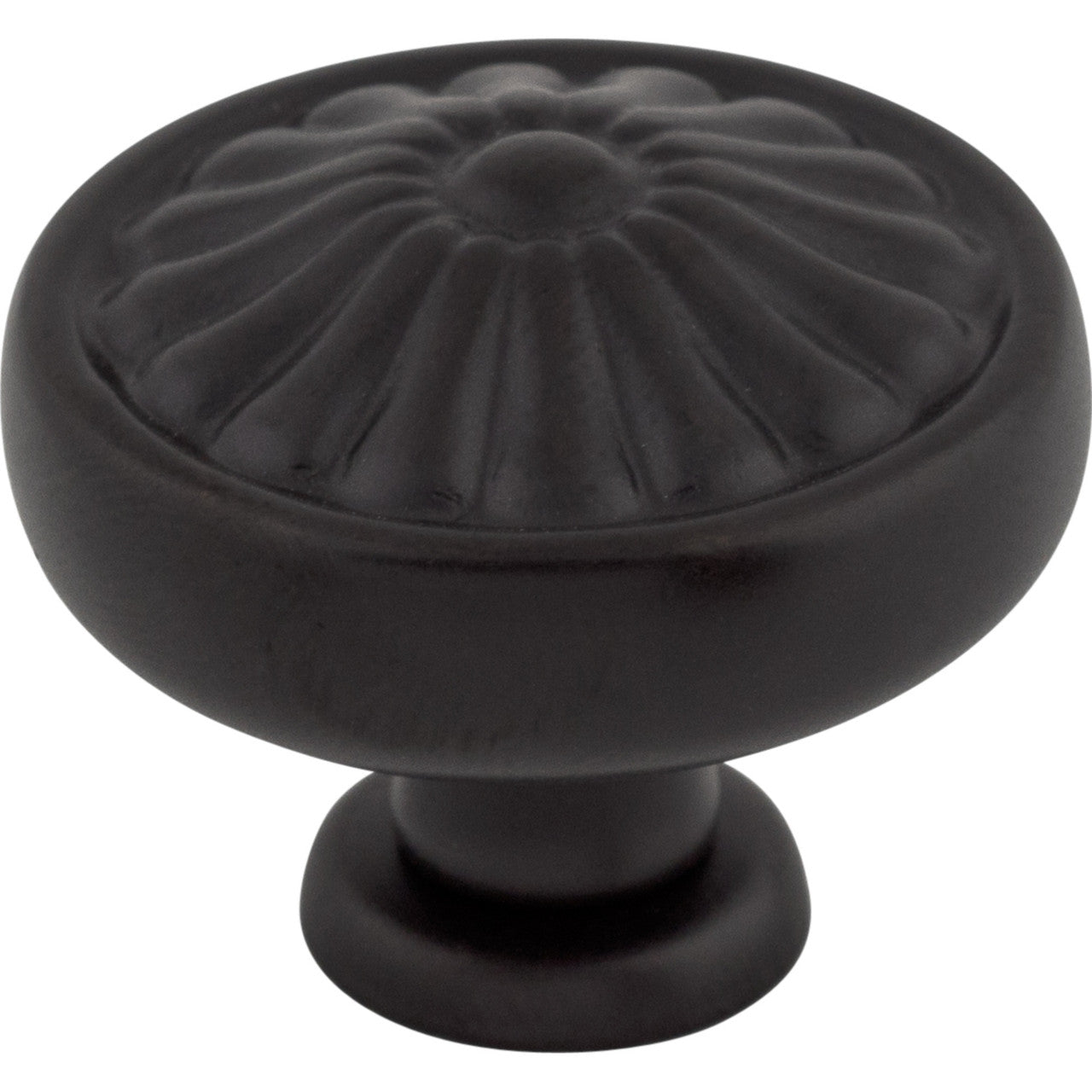 Top Knobs M602: 1-1/4" Normandy Round Cabinet Knob - Patina Black
