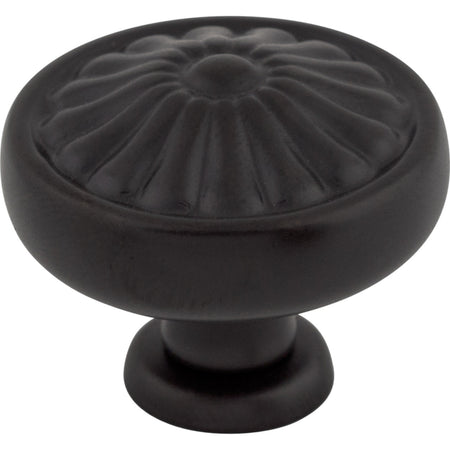 Top Knobs M602: 1-1/4" Normandy Round Cabinet Knob - Patina Black