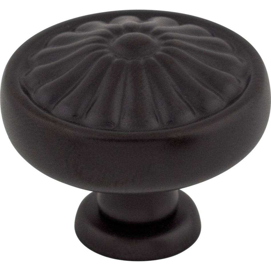 Top Knobs M602: 1-1/4" Normandy Round Cabinet Knob - Patina Black