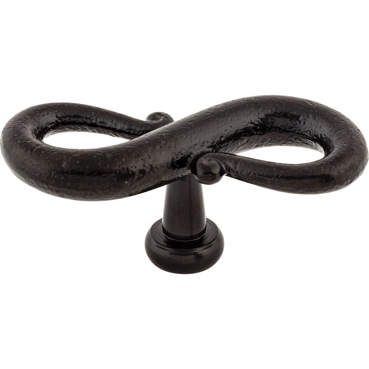 Top Knobs M632: 3-1/4" Twisted S-Shaped Cabinet Knob - Patina Black