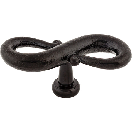 Top Knobs M632: 3-1/4" Twisted S-Shaped Cabinet Knob - Patina Black