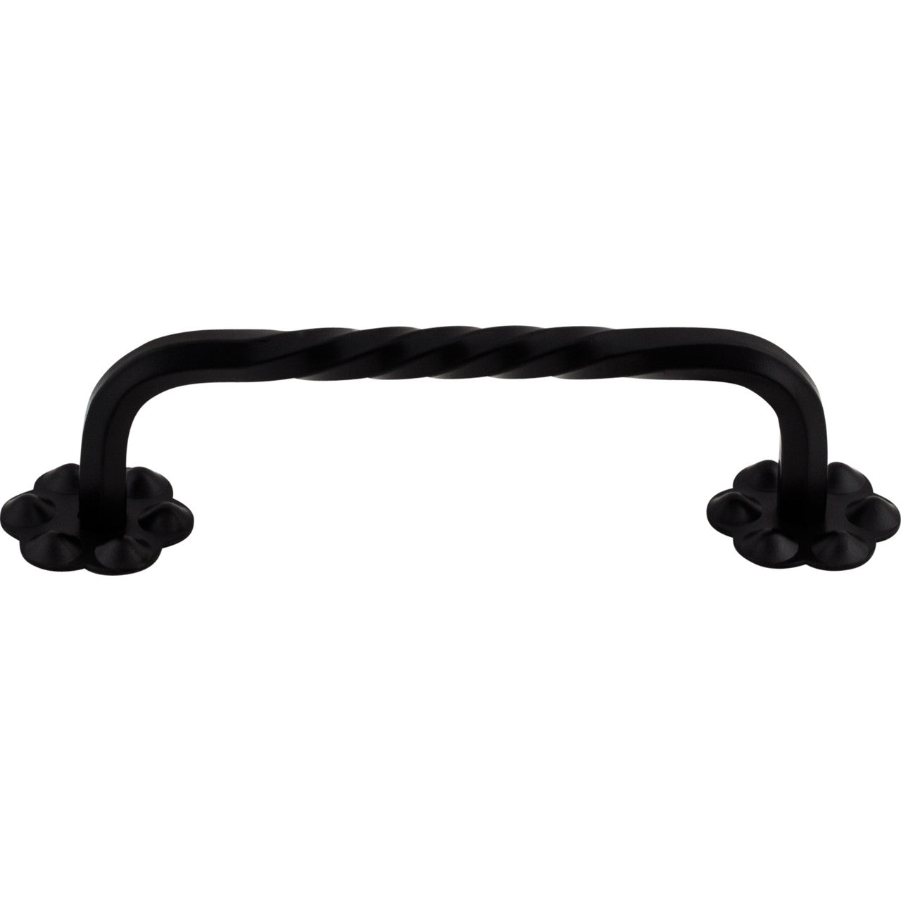 Top Knobs M650: 3-15/16" cc Twisted D-Handle Cabinet Pull - Patina Black