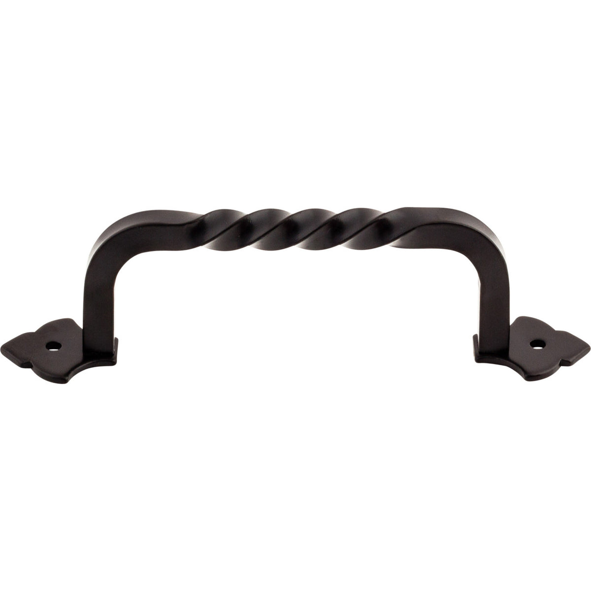 Top Knobs M695: 4-3/4" cc Crest D-Handle Cabinet Pull - Patina Black