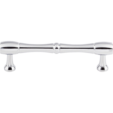 Top Knobs M721-96: 3-3/4" cc Nouveau Bamboo Round Bar Cabinet Pull - Polished Chrome