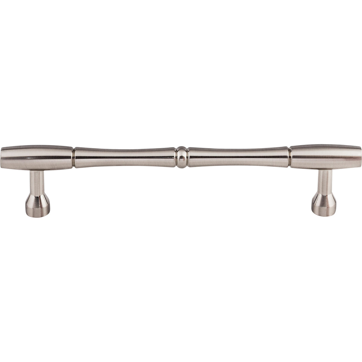 Top Knobs M723-7: 7" cc Nouveau Bamboo Round Bar Cabinet Pull - Brushed Satin Nickel