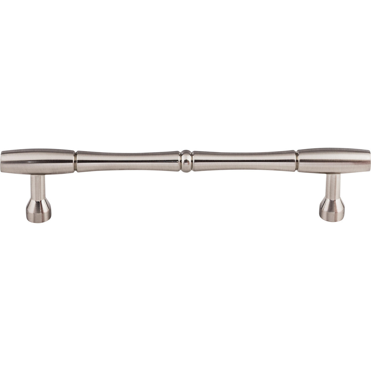 Top Knobs M723-7: 7" cc Nouveau Bamboo Round Bar Cabinet Pull - Brushed Satin Nickel
