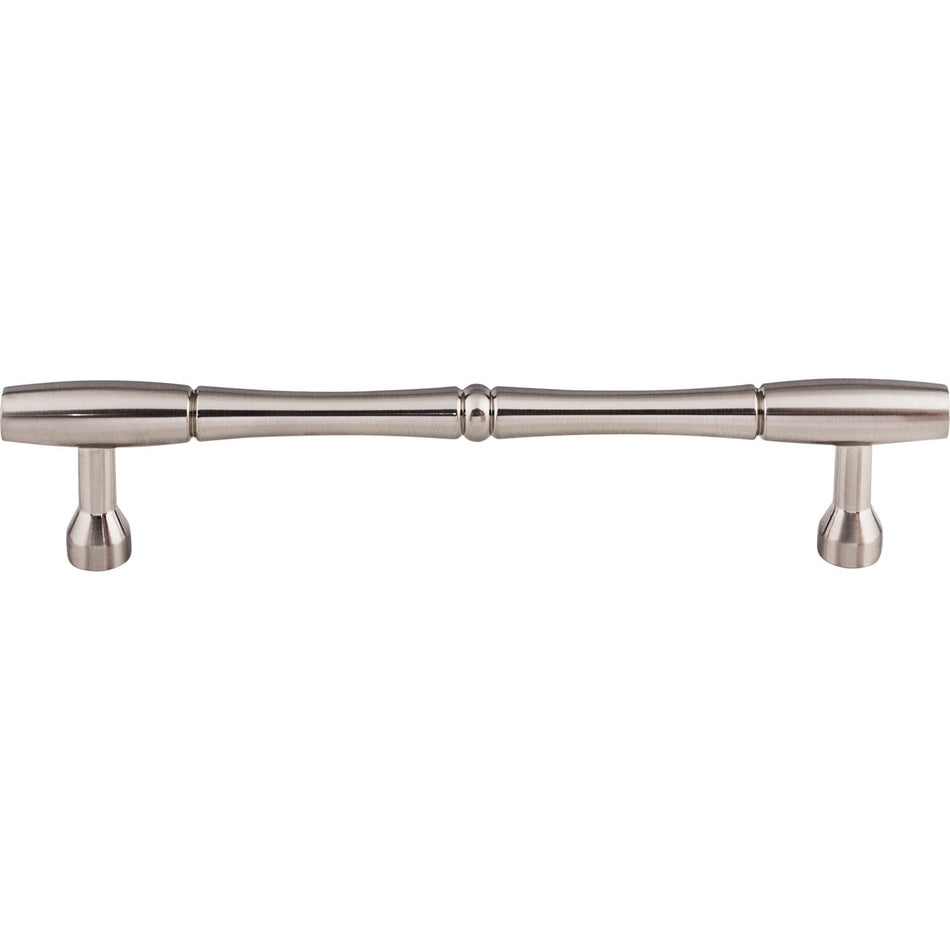 Top Knobs M723-7: 7" cc Nouveau Bamboo Round Bar Cabinet Pull - Brushed Satin Nickel