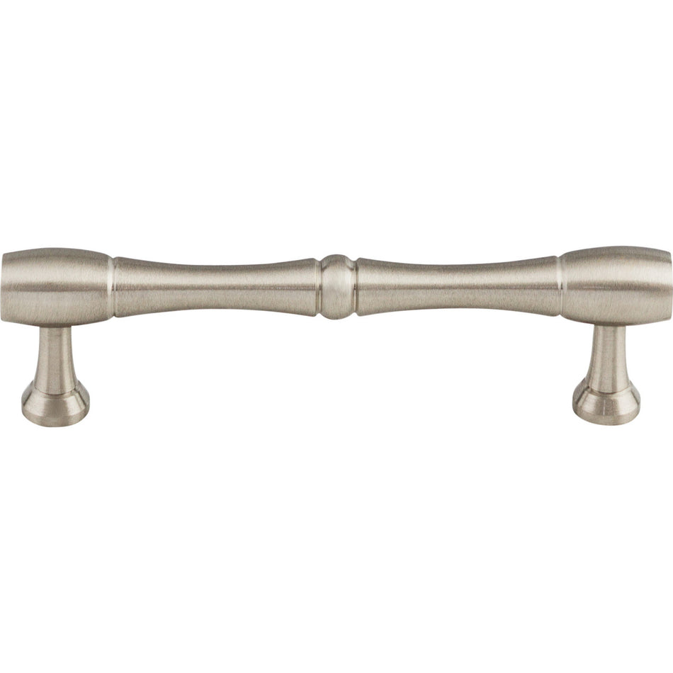 Top Knobs M723-96: 3-3/4" cc Nouveau Bamboo Round Bar Cabinet Pull - Brushed Satin Nickel