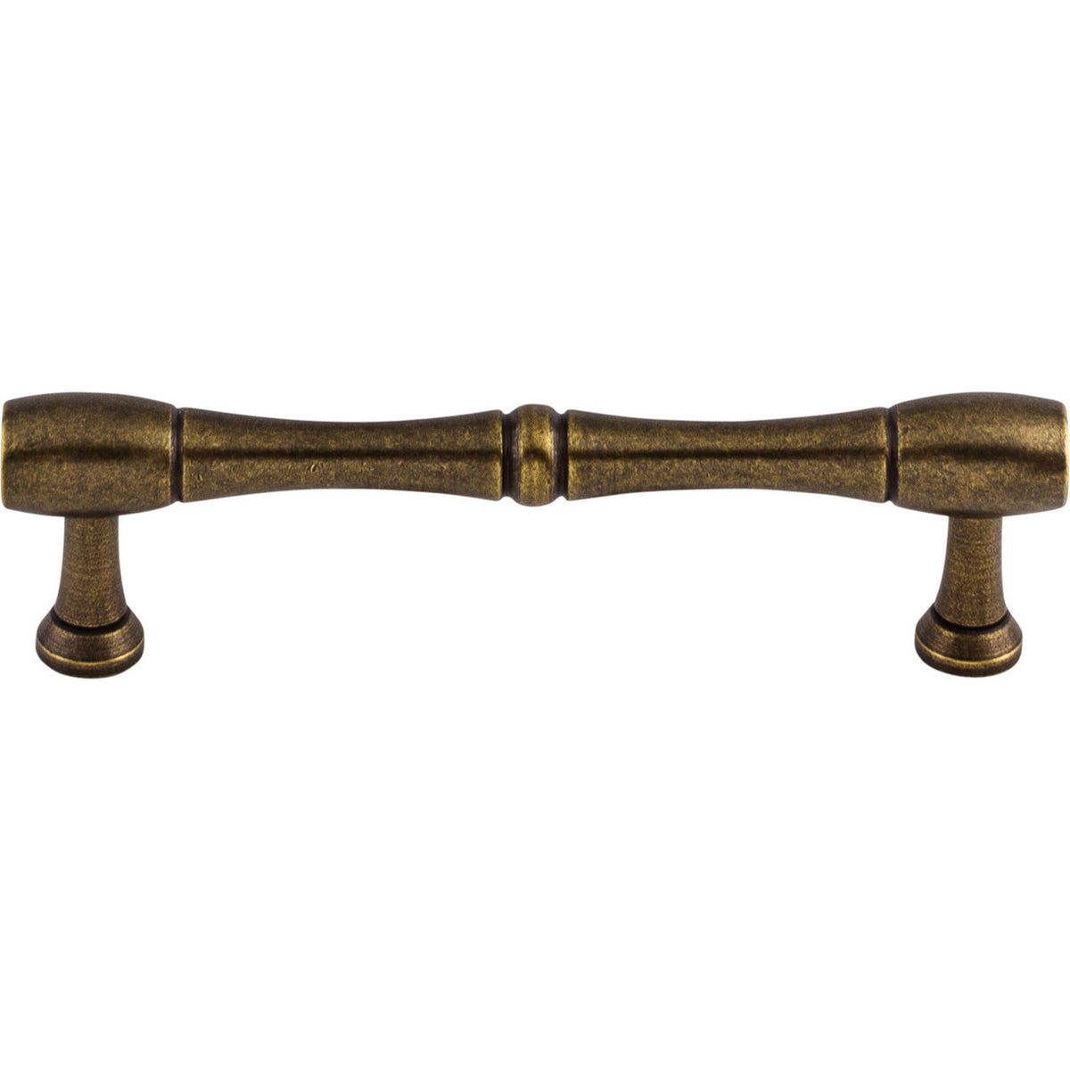 Top Knobs M726-96: 3-3/4" cc Nouveau Bamboo Round Bar Cabinet Pull - German Bronze